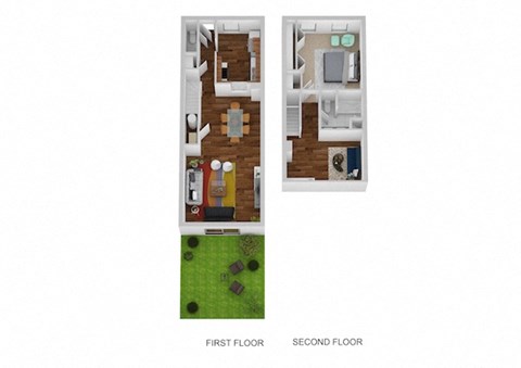 Nantucket Floor Plan at Indian Creek Apartments, Cincinnati, 45236